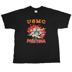 Vintage kosovo marines shirt Large USMC Pristina 90s